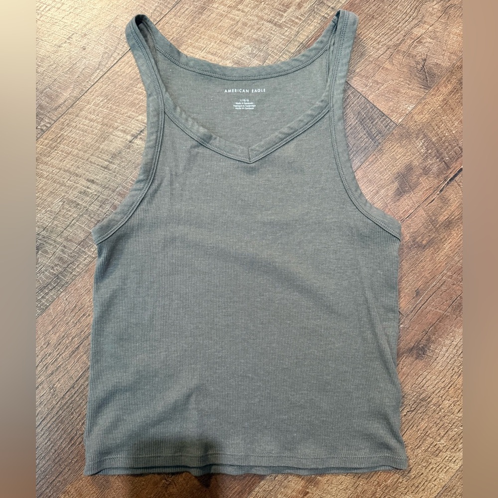 American Eagle Outfitters Gray Tank Top